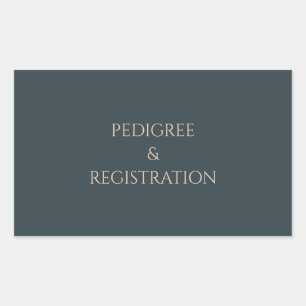 Dog Breeder Folder Label PEDIGREE & REGISTRATION 