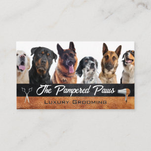 Dog Breeds Pet Grooming Tools Business Card