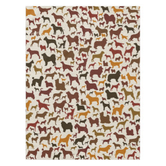 Dog breeds Silhouettes Pattern Tablecloth