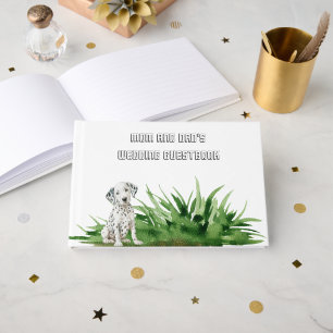 Dog Bride and Groom Pet Wedding Guest Book