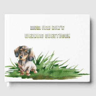 Dog Bride and Groom Pet Wedding Guest Book