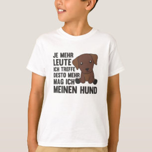 Dog Brown Labrador Doesn't Like People T-Shirt