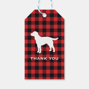 Dog Buffalo Check Mountain Thank You Gift Tags