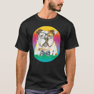 Dog   Bulldog Womens Colorful English Bulldog Mens T-Shirt