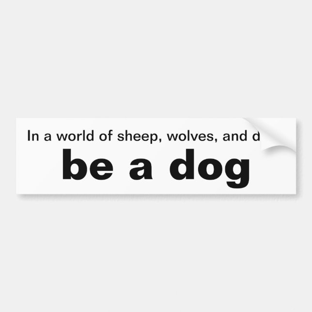 Dog bumper sticker (Front)