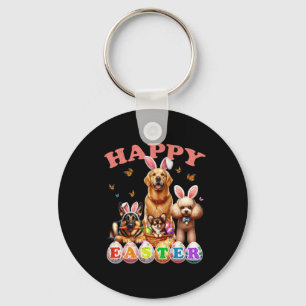 Dog Bunny Ears Happy Easter Egg Hunt Christian Hol Keychain