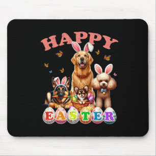 Dog Bunny Ears Happy Easter Egg Hunt Christian Hol Mouse Pad