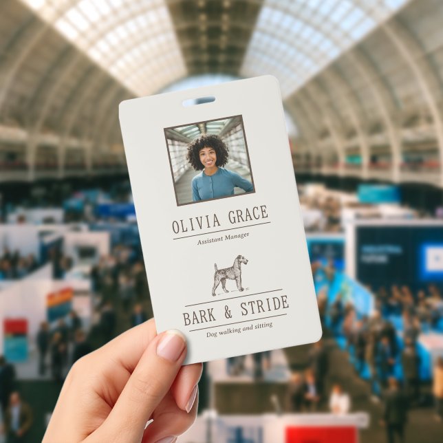 Dog Business Custom Name Badge Personalized (Conference)