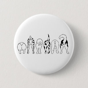 Dog Butts 2 Inch Round Button