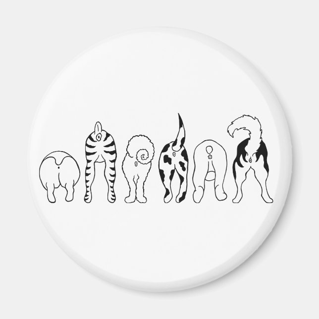 Dog Butts Magnet (Front)