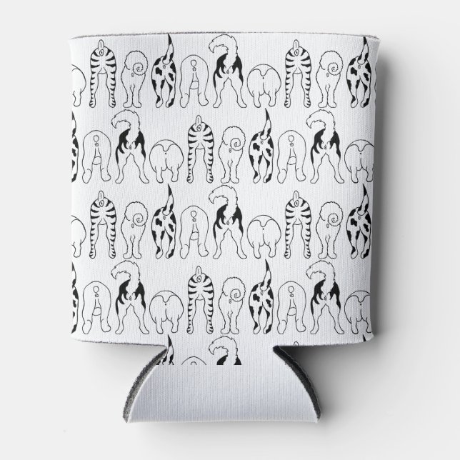 Dog Butts Pattern Can Cooler (Front)