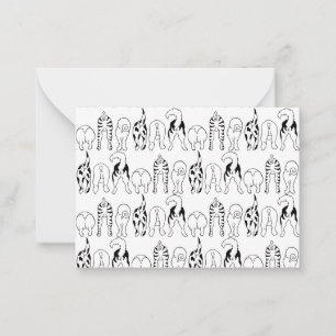 Dog Butts Pattern Card