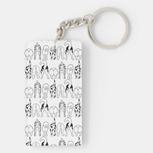 Dog Butts Pattern Keychain