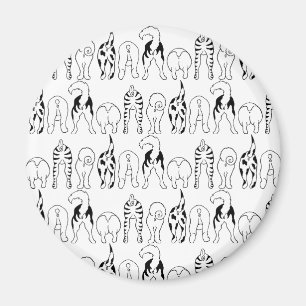 Dog Butts Pattern Magnet
