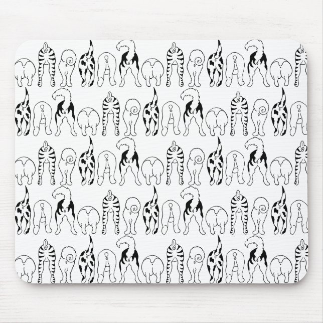 Dog Butts Pattern Mouse Pad (Front)