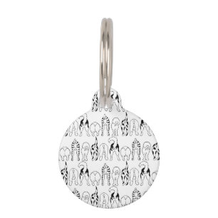 Dog Butts Pattern Pet Tag