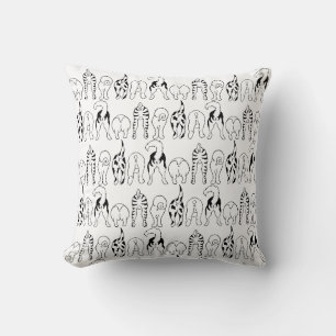 Dog Butts Pattern Throw Pillow