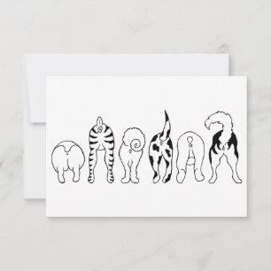 Dog Butts Thank You Card