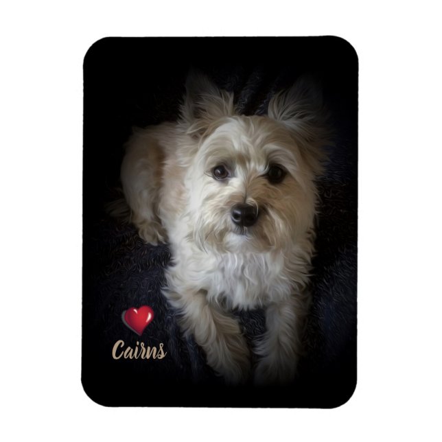 Dog Cairn Terrier “Dog Lover” Flexible Magnet (Vertical)