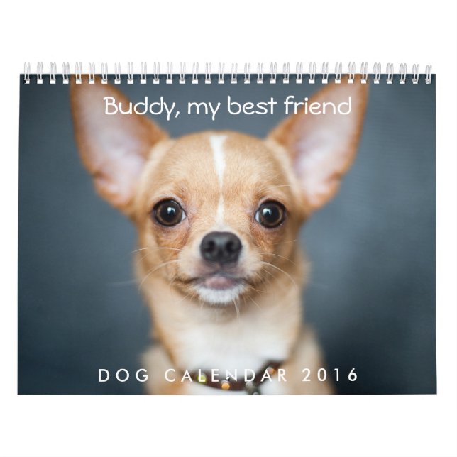 Dog Calendar 2016 Personalized Add Photo (Cover)