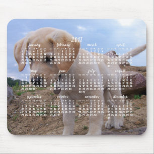 Dog Calendar 2017 Personalized Mouse Pad