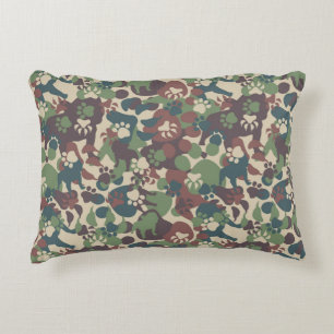 Dog Camouflage Pattern Decorative Pillow
