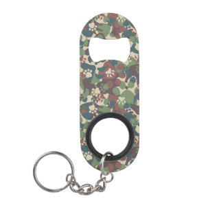 Dog Camouflage Pattern Keychain Bottle Opener