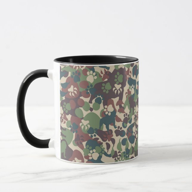 Dog Camouflage Pattern Mug (Left)