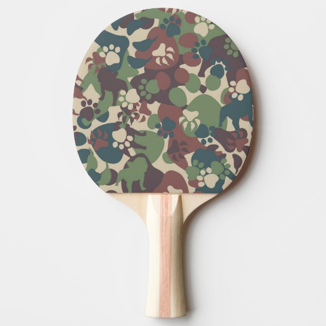 Dog Camouflage Pattern Ping Pong Paddle (Front)