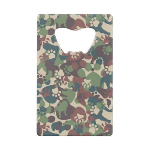 Dog Camouflage Pattern Wallet Bottle Opener