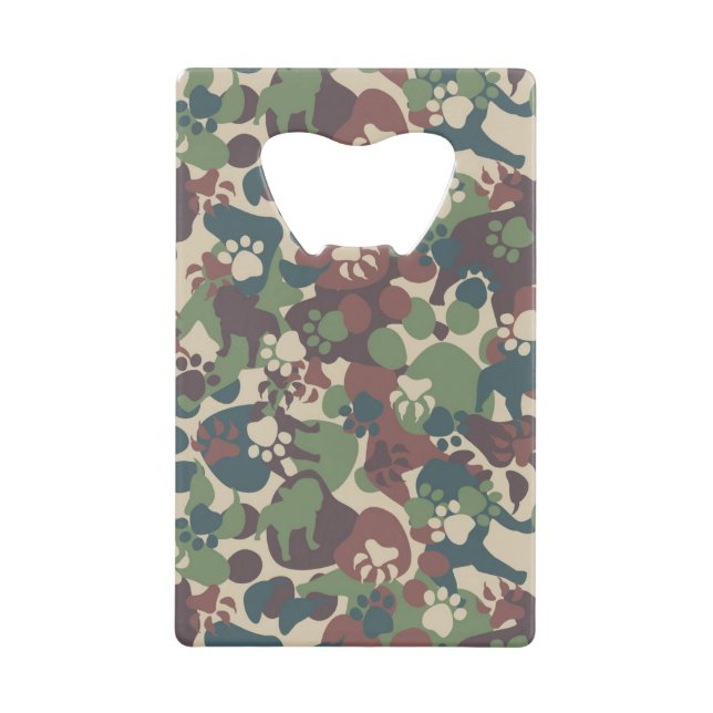 Dog Camouflage Pattern Wallet Bottle Opener (Front)