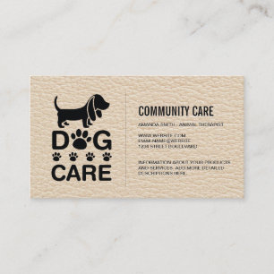 Dog Care   Pet Sitting Training Services Business Card