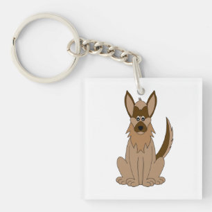 Dog Cartoon Amazing German Shepherd Keychain