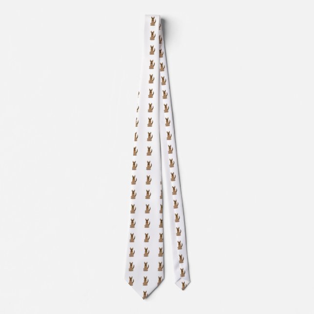 Dog Cartoon Amazing German Shepherd Tie (Front)