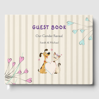  Dog & Cat Gender Reveal   Guest Book