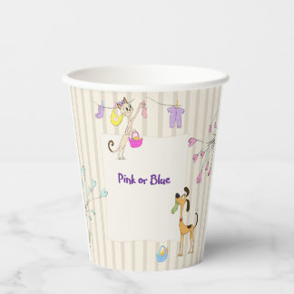  Dog & Cat Gender Reveal   Paper Cups