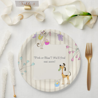  Dog & Cat Gender Reveal   Paper Plate