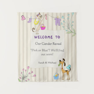  Dog & Cat Gender Reveal   Tapestry