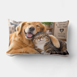 Dog & Cat Harmony Lumbar Pillow