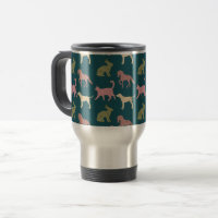 Dog Cat Horse Animal Silhouettes Pattern