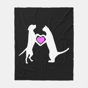 Dog Cat Love Fleece Blanket