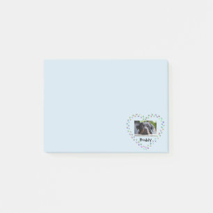 Dog Cat Lover Paw Prints Personalized Photo Post-it Notes