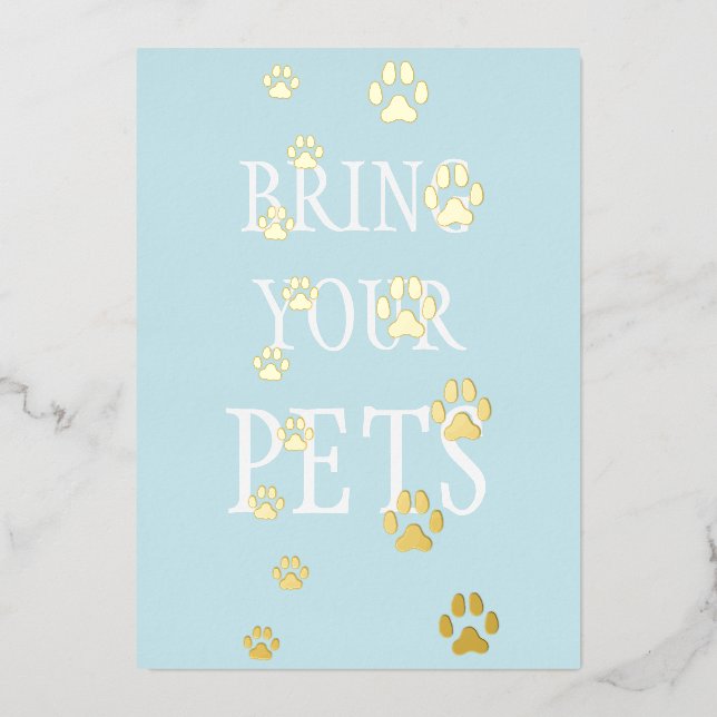 Dog & Cat Paw Prints Pet Friendly Custom Blue (Front)
