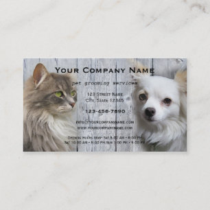 Dog Cat Pet Grooming Salon Business Card