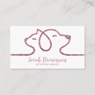 Dog Cat Pet Grooming Sitting Service Business Card