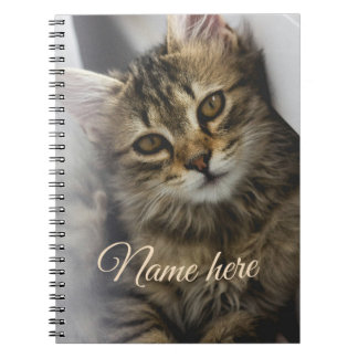Dog cat pet name photo template simple minimal notebook