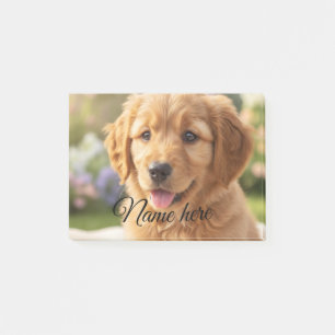 Dog cat pet name photo template simple minimal post-it notes