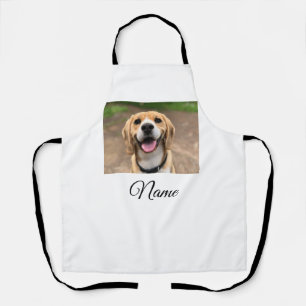 Dog cat photo add pet name cu custom personalized apron