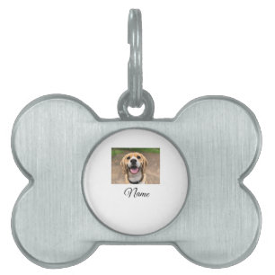 Dog cat photo add pet name cu custom personalized  ID tag