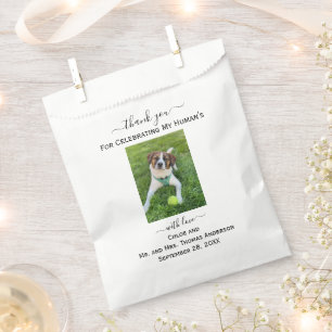 Dog Cat Photo My Human's Thank You Wedding  Favour Bag